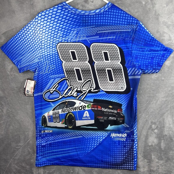 Hendrick Motorsports Dale Jr NASCAR tee small graphic shirt all over print NWT - Picture 9 of 9